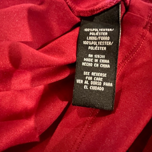 Ronni Nicole Maroon Perforated Design Dress 12 FREE SHIP - Picture 4 of 5